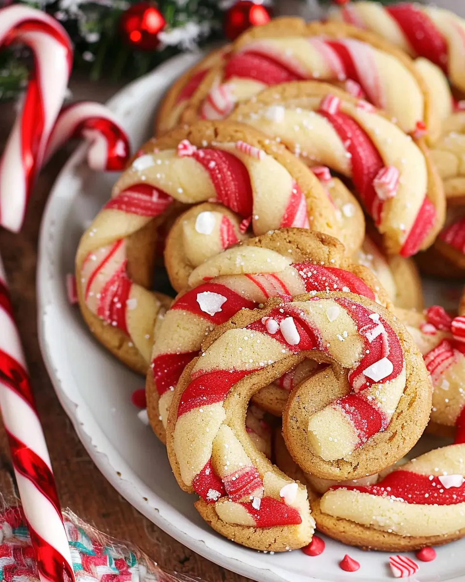 Christmas Cookie Recipes Holiday : Candy Cane Cookies