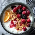 breakfast bowl recipes : Cranberry Orange Yogurt Bowl