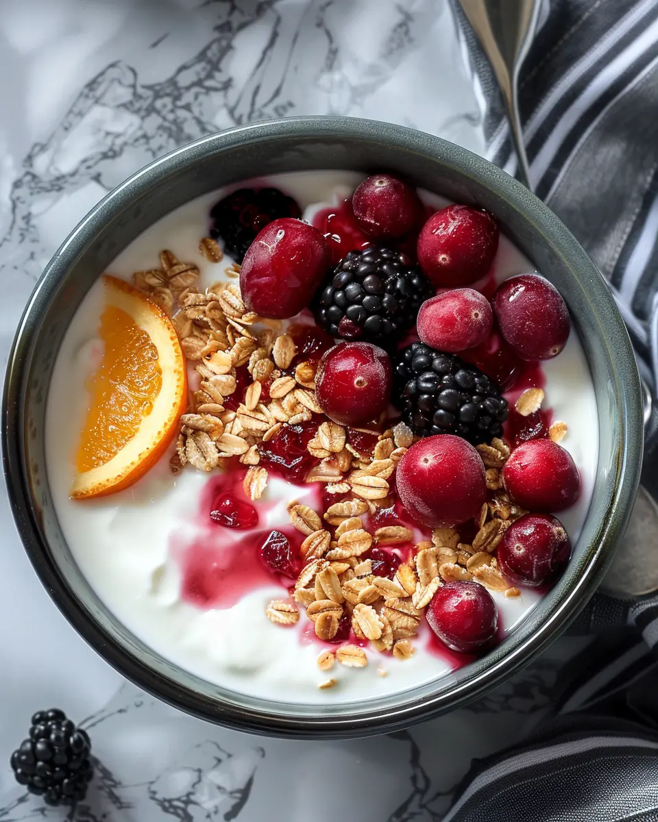 Breakfast Bowl Recipes: Easy Cranberry Orange Yogurt Bowl Delight