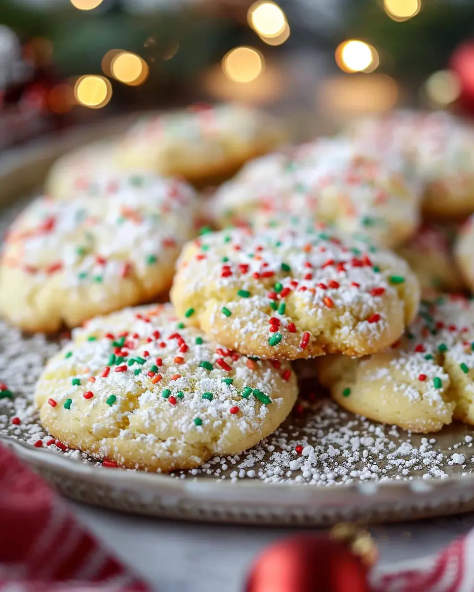 Christmas Cookie Recipes Holiday: Indulgent Quick Gooey Butter Cookies with Yellow Cake