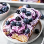 Blueberry Cinnamon Rolls with Blueberry Cream Cheese Frosting