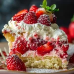 Strawberry Earthquake Cake