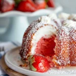 Strawberry Bundt Cake with Marshmallow Cream Filling