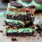 Triple Layer Fudgy Mint Oreo Brownies