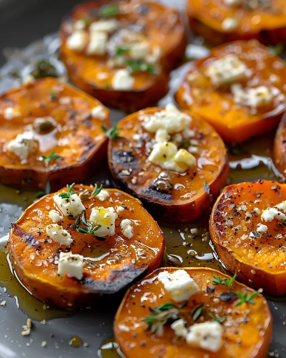 Roasted Sweet Potato Rounds with Honey &amp; Feta: A Delicious Twist