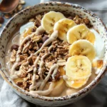 breakfast bowl recipes : Peanut Butter Banana Yogurt Bowl