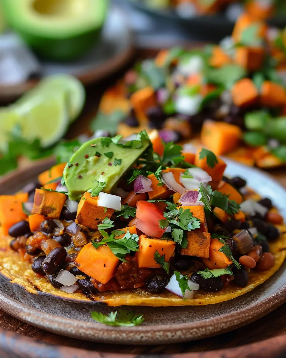 Black Bean and Sweet Potato Tostadas: Easy, Flavor-Packed Delight