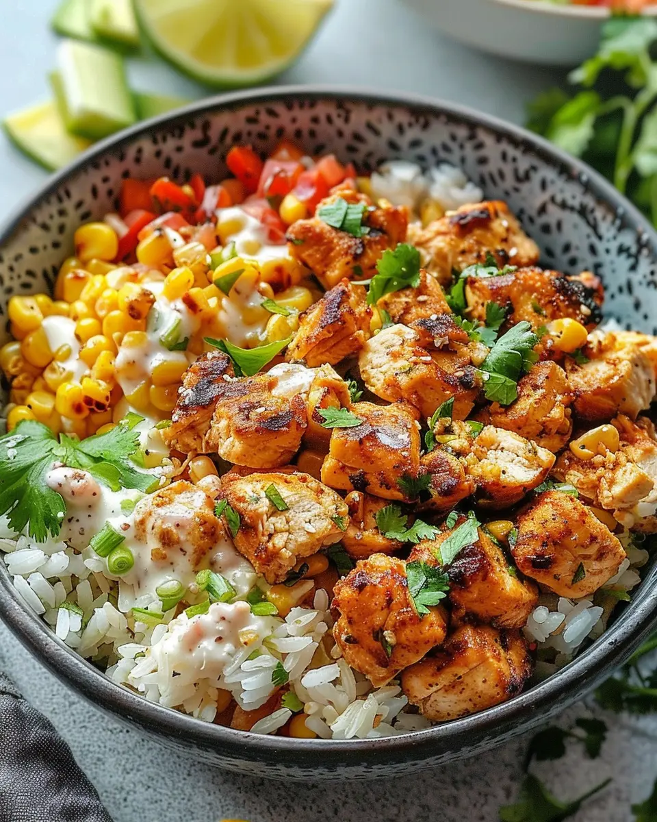 Easy Street Corn Chicken Rice Bowl: A Juicy, Homemade Delight