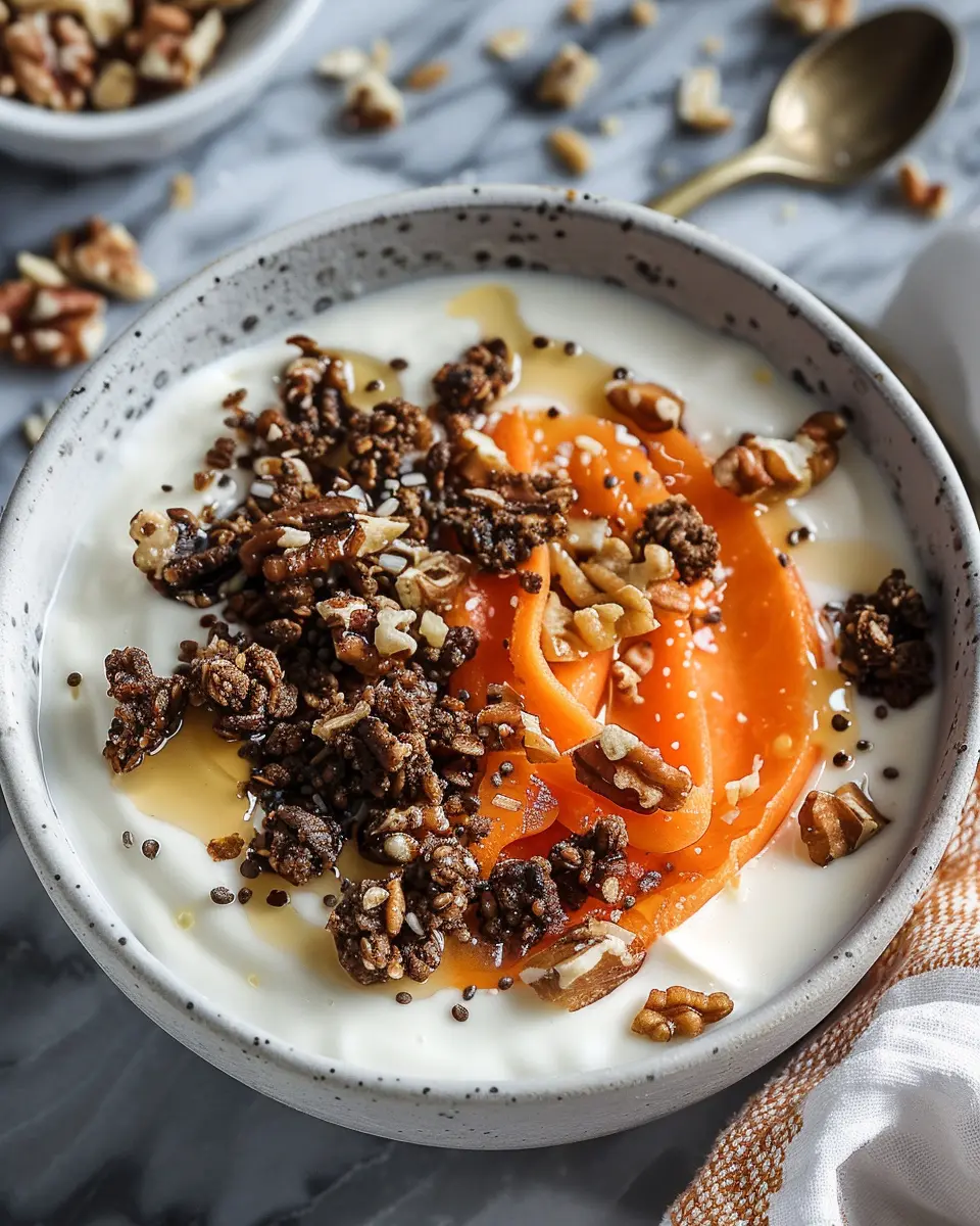breakfast bowl recipes: Indulgent Carrot Cake Yogurt Bowl Delight