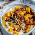 breakfast bowl recipes : Maple Roasted Butternut Squash Yogurt Bowl