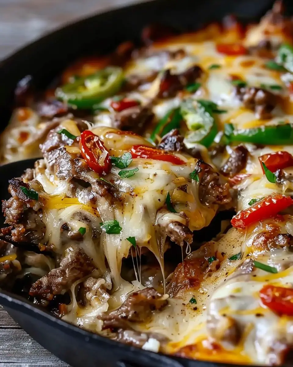 Creamy Keto Philly Cheesesteak Skillet: Easy Low-Carb Dinner Delight