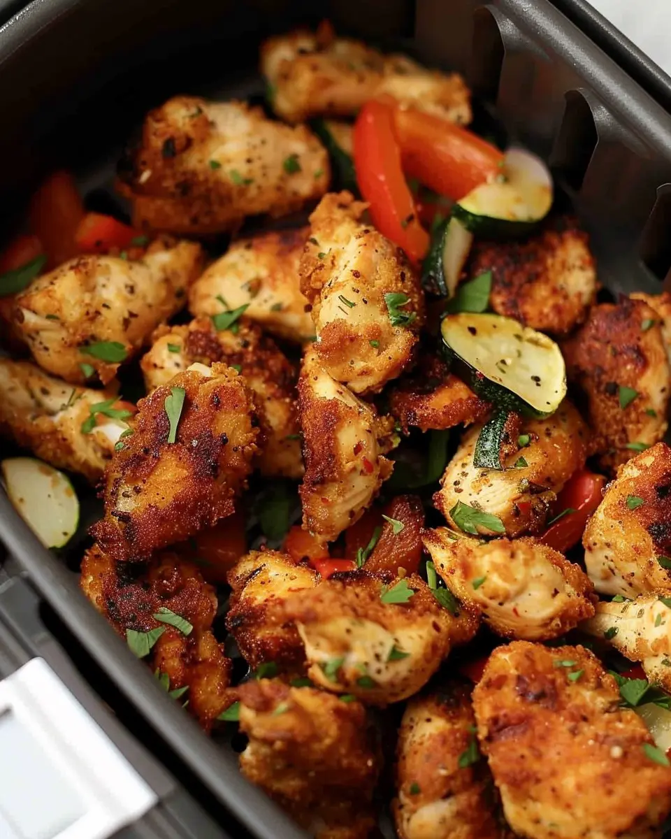 Air Fryer Chicken Bites with Veggies: Easy, Healthy Delight