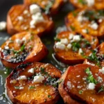 Roasted Sweet Potato Rounds with Honey & Feta