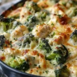 Keto Chicken Alfredo Broccoli Bake